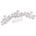 FRCOLOR Rhinestone Alloy Hair Comb bride headpieces for wedding rhinestone hair accessories flower hair accessories Wedding Bridal Hair Comb Flower Hair Comb Wedding Hair Comb the flowers