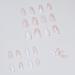 SINLOV Christmas Snowflake Fake Nails Long Sequin French Square False Nails Glossy Press on Nails Ballerina Acrylic Full Cover Fake Nail for Women and Girls - Buy Online on GoSupps.com