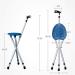 Adjustable Crutches Folding Seat Cane Aluminium Switch Sticks Three Legged Seat Stick Blue Crutches - Buy Online on GoSupps.com