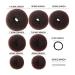 Teenitor Donut Hair Bun Maker Set - 7 Pieces (Dark Brown) with Elastic Bands and Hair Pins - Buy Online on GoSupps.com
