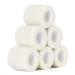 6 Roll self -adhering bandage dog vet wrap pet self -adhesive bandage 5cm x4.5 m cohesive bandages adhesive bandage elastic binding fixing bandage for dog cat horse fingers cohesive bandage (white)