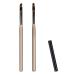 2pcs Nail Clean Up Brushes  Painting Brushes for Nails with Round & Angled Head Pen Painting Tools Nail Remover Brushes for Art Design & Polish Mistake Cleaning (Tea Brown)