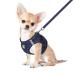 Femax dog harness with leash for small medium dog cats soft mesh puppy dishes breathable breast dishes adjustable reflective no pull vest chihuahua cat (breast 30-34cm) navy blue