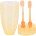 Toddler Toothbrush Set | Soft Bristles & Cartoon Design | Liquid Silicone | Perfect for Ages 0-3 - Buy Online on GoSupps.com