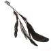 RONRONS 6 Pack Handmade Boho Hippie Hair Extensions with Feather Clip Comb - DIY Accessories for Women in Brown, Black, and Khaki - Buy Online on GoSupps.com