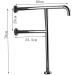 Bathroom Grab Bar Safety Support Rail U-shaped Grab Bars for Toilet and Showers Wall To Floor Grab Bar for Bathroom Polished Chrom - Buy Online on GoSupps.com