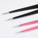 Nail Tweezers Double Sided Nail Art Sticker Silicone Press Rhinestone Picker Nippers Black Nail Tweezers - Buy Online on GoSupps.com