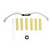 Mipcase 1pc Level Measure Metal Premium Auxiliary Eyebrow Ruler Line Tool Measuring Marker Shaping medium Silver