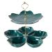 Fruit Basket Fruit Bowl Fruit Basket Fruit Bowl Ceramic Vegetable Basket Bowl Stand Fruit Storage Racks Fruit Holder for Kitchen Counter Display Decor Kitchen Organizers and Storage (Color : Blue S