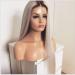 BGHJUE N Wigi S A Wig Blunt Synthetic Wig Mixed Wigs For White/Black Women Middle Part Nature Wigs White Long Straight