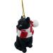 Black Longhair Tabby Kitty Cat Christmas Tree Ornament - December Pets with Candy Cane Scarf - Buy Online on GoSupps.com