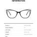 SERONI Cat Eye Blue Light Blocking Glasses - Tr90 Metal Temples UV Protection 60mm - Stylish Computer & Reading Glasses for Men & Women - Buy Online on GoSupps.com