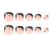 FEIlei False Toenails French Style Artificial Short Toenails Full Cover Toe Nails Gifts