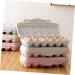 Egg Cartons 2pcs container with lid storage containers for pantry egg dispenser egg plate re-usable - Buy Online on GoSupps.com