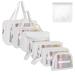 Aucuu 6 Pcs Clear Toiletry Bag Transparent Travel Wash Bag Waterproof Clear Plastic Cosmetic Makeup Bags for Women and Girls (White)