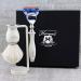 Haryali London Men's Shaving Set with 5 Razor Blades with White Badger Hair and Stand
