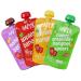 Happa Organic Food for little one Fruit Puree (Apple+Mango Mango+Banana Apple+Banana Sweet Potato+Mango+Pear) Stage 3 4 Pouches 100 Gram Each