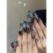 Temperament enhancement nail hand manicure" retro wearing a watercolor camellia cool wind manicure detachable (10 pieces)(XS) - Buy Online on GoSupps.com