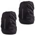 MOPHOEXII 2 Pack Waterproof Rain Cover for Backpack Backpack Rain Cover with Reflective Strip Rucksack Rain Cover for Bicycling/Hiking Black+Black M (For 25L-40L backpack)