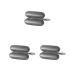 Travel case for toothbrushes rechargeable hard shell black PU leather 22 x 6.5 x 6.5 cm 3 pieces of 3 Set (black PU leather 22 x 6.5 x 6.5 cm)