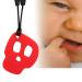 Safe Silicone Infant Chewing Necklace | Tay Diseases Baby Bite Ring | Calming Teether Toys for Toddlers (Red) - Buy Online on GoSupps.com