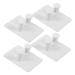 Alipis 4 pieces of razor hanging hooks for shower razors stand for brushes Self-adhesive shaver holder towel-luffa-sponge hooks ABS white no punching brush holder man 7.50x5.50x3.00cm white