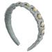 scicent Bridal Hair Accessories for Women Shiny Sparkling Pearl Headbands Non-Slip Cross Elastic Hair Band for Girls Party Wide Beaded Head Bands Fashion Beaded Hair Hoop - 29015
