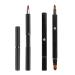 Arqumi 2 Pack Lip Applicator for Makeup Dual-ended Lip Brush with Protective Lid Single-ended Lip Brush Retractable Lipstick Applicator for Lip Gloss Lip Mask Eyeshadow Lip Cream Black black+black