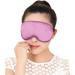 2-Piece Silk Sleep Mask Set - Adjustable Eye Masks for Side Sleepers | Light Blocking for Men Women & Kids - Black & Purple - Buy Online on GoSupps.com