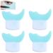 Mascara Shield Guard 4pcs/Set Eyelash Makeup Applicator Tool Eyeliner Auxiliary Tool Pads Silicone Resusable Eyeshadow Guard Pads Blue