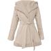Elegant Women's Winter Down Jacket with Fur Collar | Quilted Coat & Long Vest | XL Beige Outwear - Buy Online on GoSupps.com