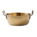 Stainless Steel Bowls for Kids | Soup Bowl with Handle Double Ear Golden Instant Noodle Bowl with Handle Snack Bowl Suitable for Rice Desserts Gold 14CM