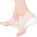 Heel Cup Insole Half Height Increased Insole Invisible Silicone Shoe Lifting Heel Pad Men and Women White (5.5 CM)