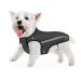 Slowton dog jacket waterproof dog coat adjustable neck and breast size pet vest with reflective stripes waterproof dog sweater snowsuit keep warm (s gray) s