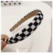 Checkered Padded Headband for Women - Black and White Sponge Puffy Headband - Christmas Hair Accessory - Buy Online on GoSupps.com