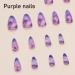 TQUXNGA 24x/Box Almond False Nail Full Cover Stick on Nail Almond Nail Tips Purple False Nail Press On Nail Artificial Nail - Buy Online on GoSupps.com