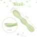Vicloon Baby Fork and Spoon Set - 2Pcs Silicone Weaning Spoon Set for Self Feeding - Easy Grip Toddler Cutlery Kit in Light Green - Buy Online on GoSupps.com