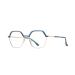 SERONI Metal Polygon Frame Blue Light Blocking Glasses for Women Men Anti UV Ray Computer Reading Glasses for Women Men Glod-blue 52 Millimeters