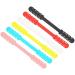 6 PCS Silicone Face Strap Extender Anti-Slip Ear Protectors for Mouth Cover Adjustable Extension Hook Buckle Ear Grips Extensionfor Adults Children Black White Blue Red Pink Yellow
