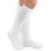 Collections Etc Women's Compression Trouser Socks Pair Firm 20-30 mmHg White Large - Made in The USA