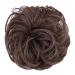 JuvaBun Messy Bun Hair Scrunchie – Hair Pieces for Women & Men Create Full Updos for Events, Everyday Wear – Washable, Realistic, Synthetic Hair Bun, Messy Bun Hair Piece Medium Brown