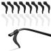 Eouiav 16 pieces: 8 pairs of glasses holder with anti-slip-eared hooks silicone comfort design for protection and support of glasses and sunglasses