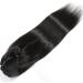 Hair Chignon 8-24 Inch Ponytail Human Hair Extensions Straight Hair with Drawstring Hair Slices Women Black Ponytail Hair Bun Messy Bun Hair Piece (Color : Straight Size : 24 inch)