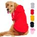 Ducomi hood dogs sweatshirt made of 100% cotton - small dog sweater - clothing for dogs of all breeds and sizes - warm sweater monochrome coat from XS to 9xl (red l) l red red