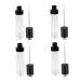 SOLUSTRE 4 pi ces Flacons Vides pour Gloss L vres R utilisables Tubes Transparents Pratiques pour Maquillage Rechargeables et Portables avec Bouchons Noirs