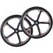 24inch Wheelchair Rear Wheels 1 Pair Solid PU Wheelchair Wheels Magnesium Alloy Wheel Hub Aluminum Alloy Hand Push Ring Suitable for Electric Wheelchair Replacement Accessory - Buy Online on GoSupps.com