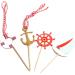 TIDTALEO 24pcs nautical cupcake toppers birthday nautical topper nautical cake topper nautical theme party picks nautical cupcake picks ocean sailboat - Buy Online on GoSupps.com