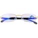 Reading glasses with high hardness anti-blue light intelligent dual focus reading glasses anti-blue light wide and short-sighted glasses ultra-light reading glasses (3.0 x gold)