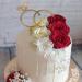 Wedding Cake Topper 2 Pcs Ring Cake Topper for Valentine's Day Engagement Bridal Shower Wedding Party Cake Decor Accessories - Buy Online on GoSupps.com