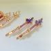 8-Piece Colorful Rhinestone Hair Pins Set - Blue & Purple Decorative Bobby Pins for Women and Girls - Buy Online on GoSupps.com